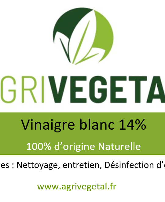 Etiquette vinaigre blanc à 14%